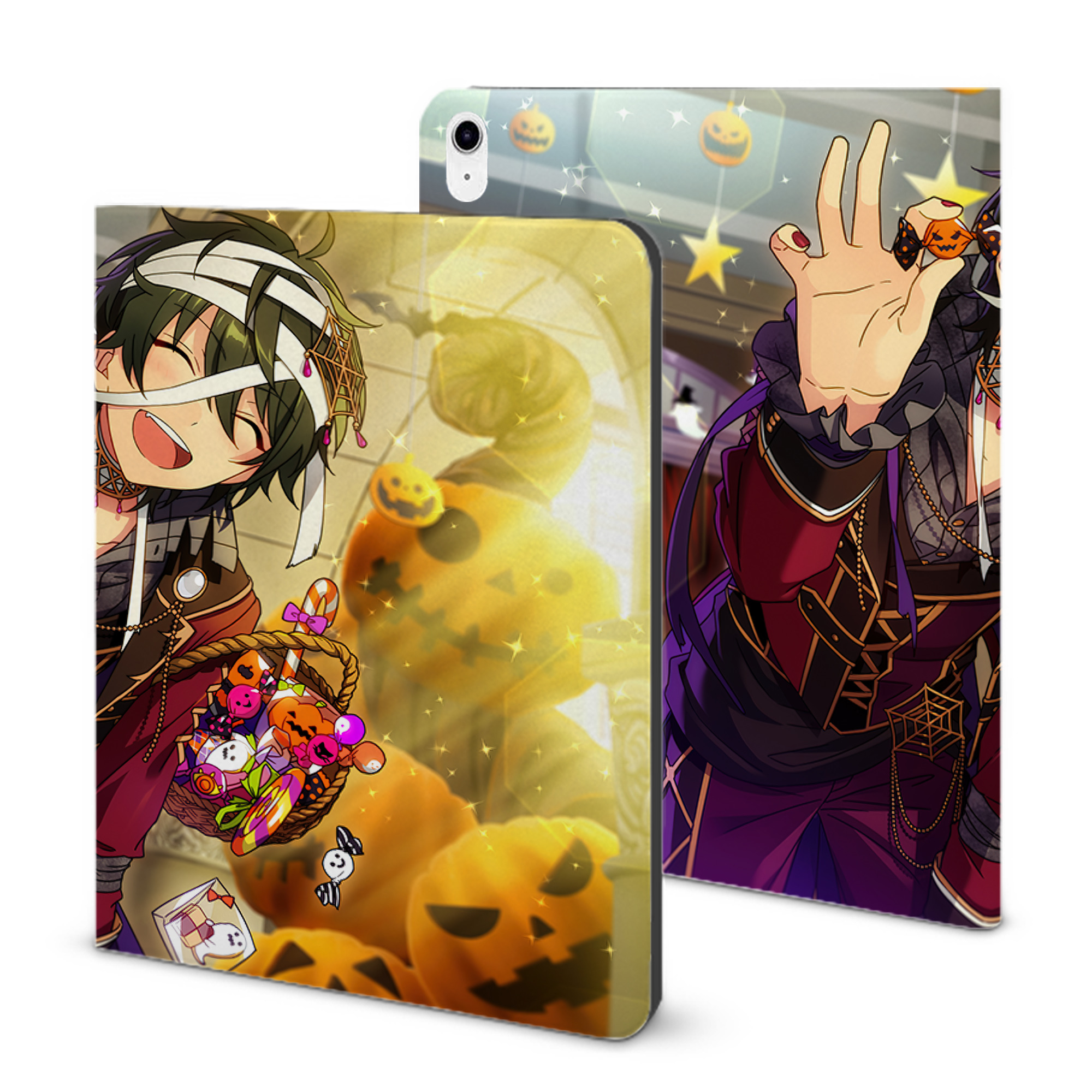 （画像用） あんさんぶるスターズ! Ensemble Stars IPad ケース ブック型 PUレザー TPU 耐衝撃 軽量 薄型 ペン収納なし 全面保護 IPad 各モデル対応